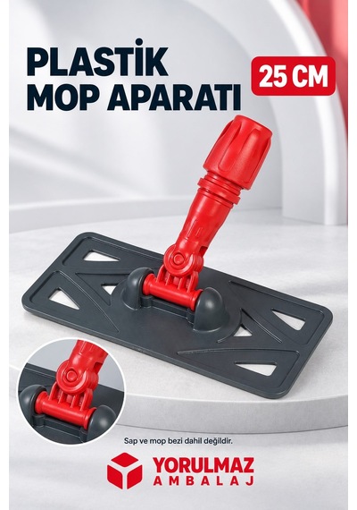 25 Cm Plastik Mop Aparatı Nemli Mop Tutucu Dayanıklı Zemin Temizlik Aparatı