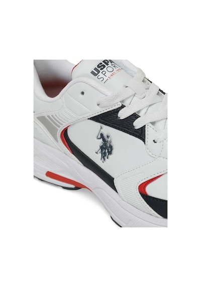 U.S. Polo Assn. Felix 4Pr Erkek Beyaz-Lacivert-Kırmızı Sneaker Ayakkabı-Beyaz