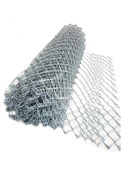 2.50mm Kalınlık 7x7 Göz 1,5mt -20mt Galvanizli Helezon Bahçe Çit Tel Örgü Çelik