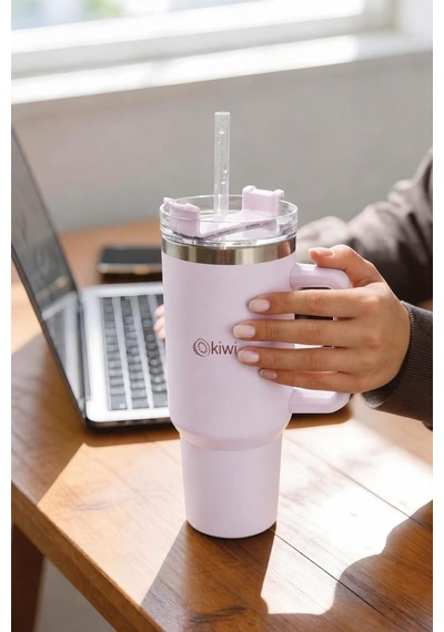 Kiwi Kt-8660 Pipetli Termos Bardak 1,2 Lt Pembe Pempe
