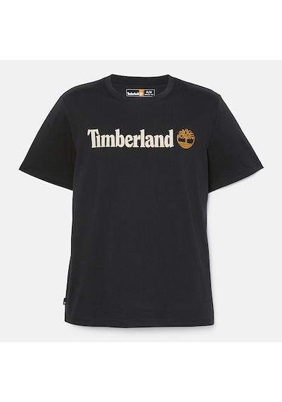 Timberland Kennebec River Linear Logo Short Sleeve Erkek T-shirt-32273 Siyah
