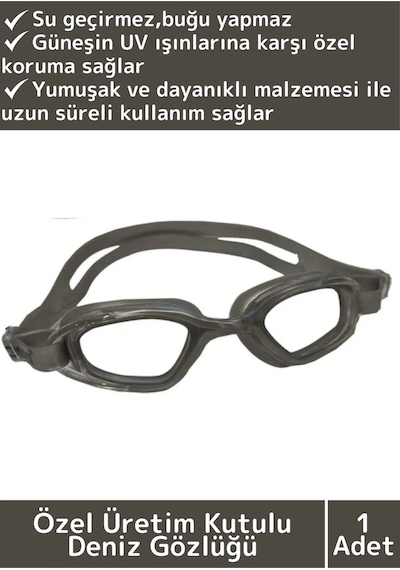 Premium Seri Ayarlanabilir Kayış Su Geçirmez Uv Koruma Silikon Plastik Antifog Kutulu Deniz Gözlüğü Çok Renkli