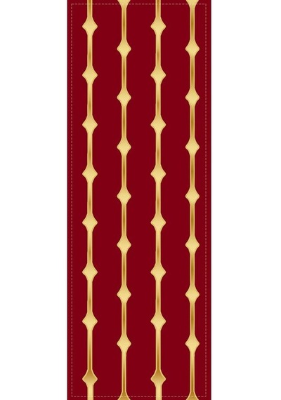 Bordo Çizgi Desenli Premium Masa Örtüsü Runner Rnr496n11
