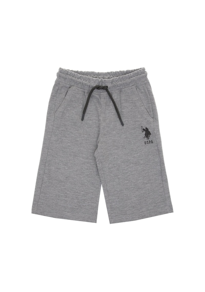 U.S. Polo Assn. Erkek Çocuk Gri Melanj Örme Şort 50298078-VR086