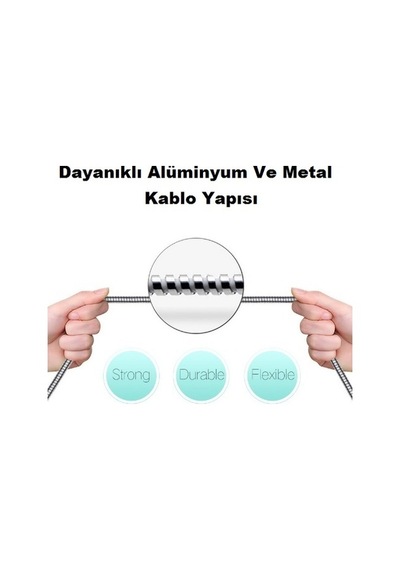 Remax Rc-080I Apple Uyumlu iOS Lightning Metal Şarj Data Kablosu-Renk Seçim