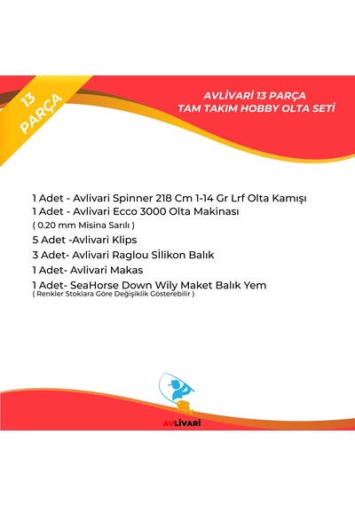Avlivari Spinner 218 Cm 1-14 Gr - Ecco 3000 Tam Takım Kıyı Hobi Lrf Olta Seti-9669