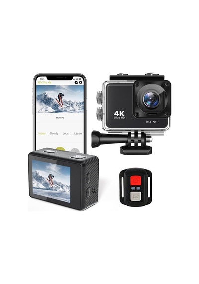 4k Ultra Hd Su Geçirmez Aksiyon Kamerası 16mp Wifi Spor Kamera, 170 Geniş Açılı Lens, 2.0 İnç Ekran, 2.4g Kablosuz Bilek Uzaktan Kumandalı, Bisiklet Ve Sualtı Dalış Seti Diğer
