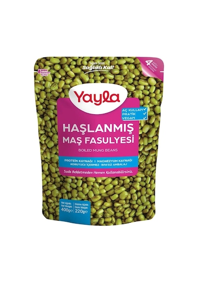 Yayla Haşlanmış Maş Fasulyesi 4 x 400 G