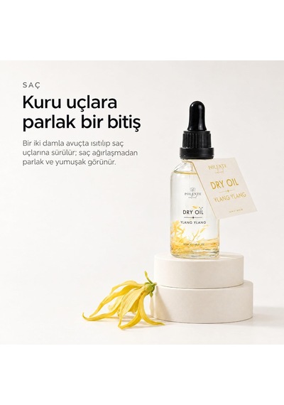 Ylang Ylang Dry Oil, Çok Amaçlı Kuru Yağ, 50 Ml 0.3 ML
