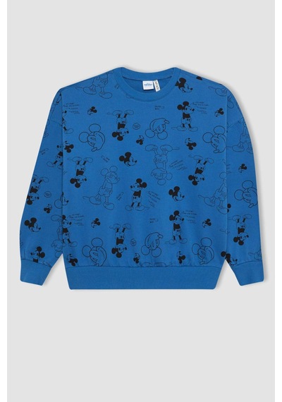 Defacto Kız Çocuk Disney Mickey & Minnie Oversize Fit Bisiklet Yaka Sweatshirt B9882A824SPBE776 Mavi Defacto Kız Çocuk Disney Mickey & Minnie Oversize Fit Bisiklet Yaka Sweatshirt B9882A824SPBE776 Mavi