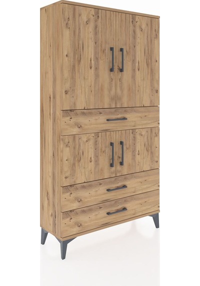 Arges Dolap 3 Raflı 3 Çekmeceli 4 Kapaklı 88x30x163 Çam-çam Çam Arges Dolap 3 Raflı 3 Çekmeceli 4 Kapaklı 88x30x163 Çam-çam Çam