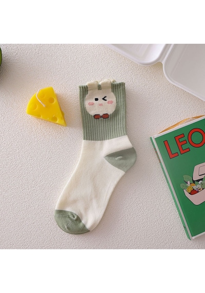 Hitit Socks Kadın 5 Çift Premium Kabartma Desenli Çiçek Ve Çi... Çok Renkli