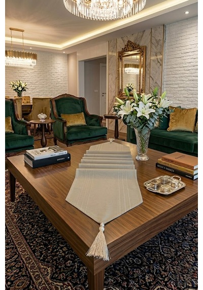 Çizgili Tek Runner, Colber Tek Runner 40x140cm Kahve Diğer