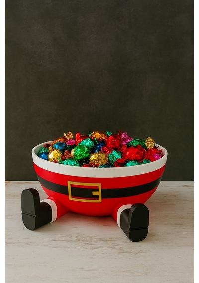 Noel Baba Şeklinde Kâse 3d Baskı Christmas Santa Bowl Yılbaşı Dekor & Şekerlik