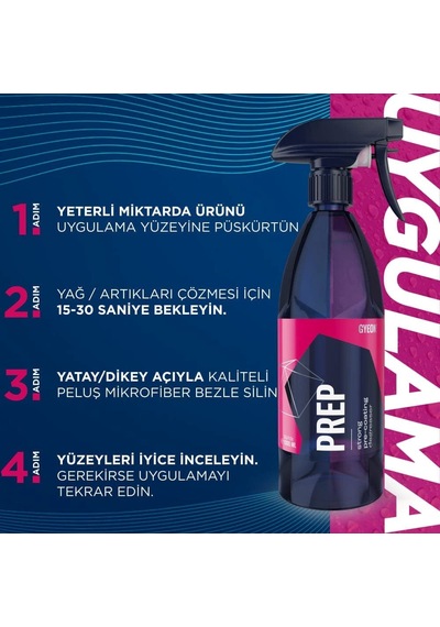 Gyeon Q²m Prep Seramik Ppf Folyo Kaplama Öncesi Yüzey Hazırlayıcı Ve Temizleyici 1000 Ml