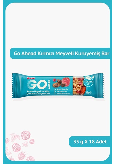 Go Ahead Kırmızı Meyveli Kuruyemiş Bar 35g X 18