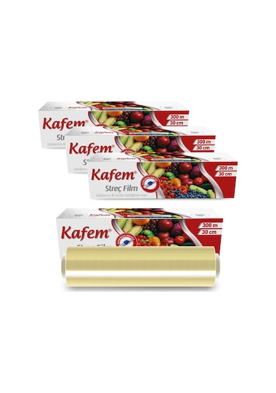 Kafem Streç Film 30 CM x 300 M 8 Mic 4 Paket