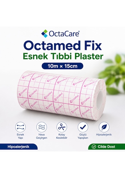 Octacare Octamed Fix Esnek Plaster 10m 15cm 1 Rulo