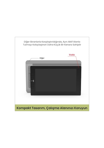 Veikk VK1200V2 16384 Levels 11.6" IPS HD Grafik Tablet + Kalem