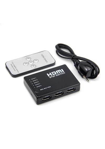 Cr54 5 Girişli 1 Çıkışlı 4k Ultra Hd Uzaktan Kumandalı Hdmı Switch Çoğaltıcı Otomatik Geçişli Çoklu Hdmı Dağıtıcı