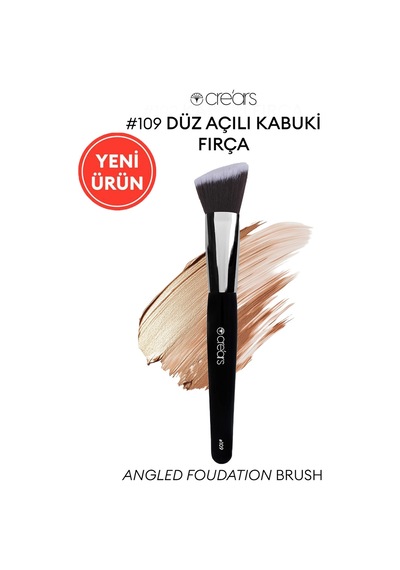 Düz Açılı Kabuki Fırça Cre'ars Angled Foundation Brush 109