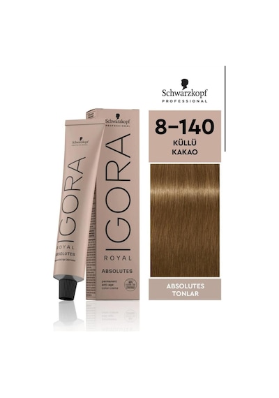 Royal Absolutes Permanet Anti Age Saç Boyası No: 8-140 Açık Kumral Sandre Bej 60ml