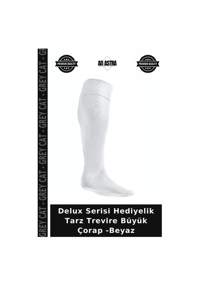 Grey Cat Delux Serisi Hediyelik Tarz Trevire Büyük Çorap -beyaz Standart