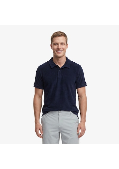 Nautica Erkek Lacivert Regular Fit Havlu Polo Yaka T-shirtdüzk65351t
