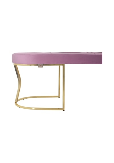 Viego Gold Collection- Pembe Kapitoneli Chester Model Puf & Bench & Koltuk & Uzun Makyaj Puff & Yatak Ucu