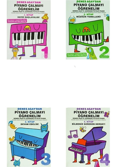 Denes Agay 'Dan Piyano Çalmayı Öğrenelim Tam Set 4 Kitap