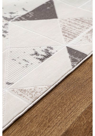 Bambu Saten Halı Kilim Salon Mutfak Koridor Yolluk Dokuma Makine Halısı Petra 4 Gri Kahverengi Kahverengi
