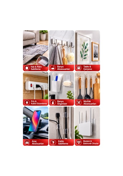18mm X 2 Metre Çift Taraflı Vhb Akrilik Silikon Bant Güçlü Şeffaf Yapışkan Montaj Bandı Diğer