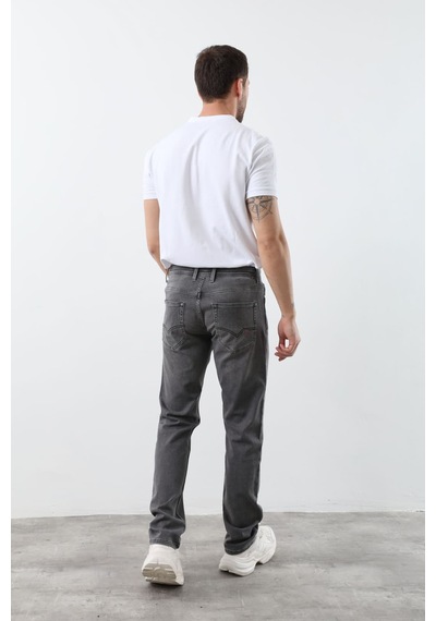 Banny Jeans Erkek Likralı Straight Fit Jean Pantolon Gri