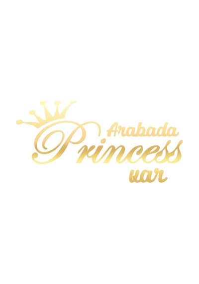 Arabada Princess Var Araba Sticker 17x17 Cm Gold