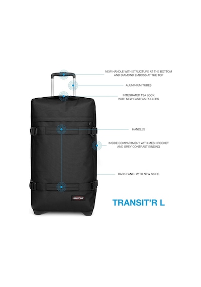 Eastpak Transıt'R L Black Valiz Vfe-Ek0A5Ba90081 Siyah