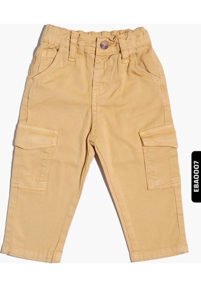 Xo Kids Erkek Bebek Kargo Pantolon 6 - 24 Ay 20013 Bej