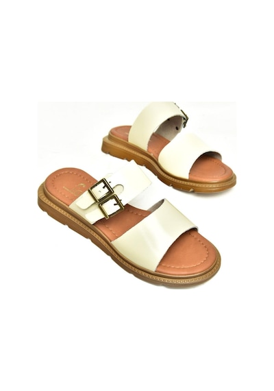 Fox Shoes U291099503 Bej Hakiki Deri Kadın Terlik Bej-hakiki Deri Çok Renkli