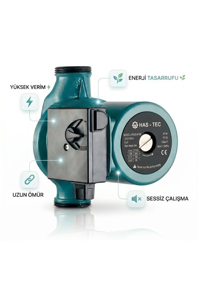Upa25-8/180 Sıcak Su Sirkülasyon Pompası 220v 3 Kademeli Devir Daim Kalorifer Pompası Kombi, Yerden Isıtma Ve Merkezi Isıtma Sistemleri İçin Profesyonel Çözüm