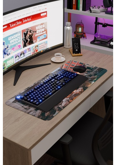 Roma İtalya V2 70x30 Xl Gaming Kauçuk Kaymaz Taban Mouse Pad Fare Altlığı