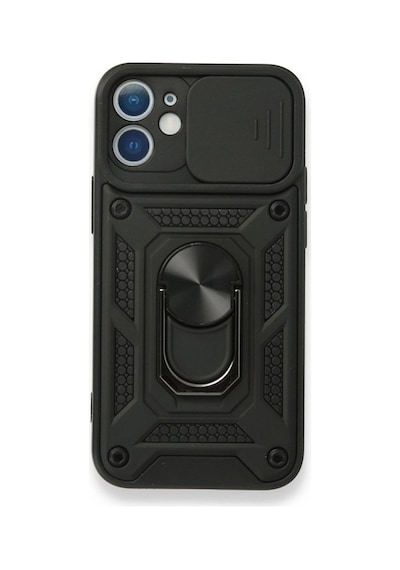 Smcase Apple Uyumlu iPhone 11 Kılıf Kamera Korumalı Yüzüklü Tank Pars Silikonnano Ekran Koruyucu