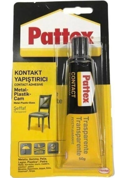 Pattex Contact Metal Plastik Cam Yapıştırıcı Şeffaf 50 Gr