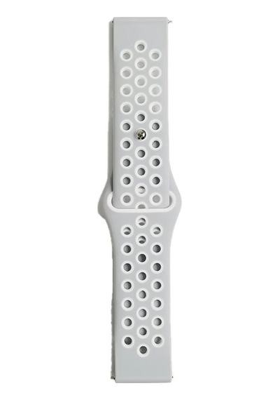 Ugr02 Watch 20mm Spor Delikli Kordon - Gri-beyaz
