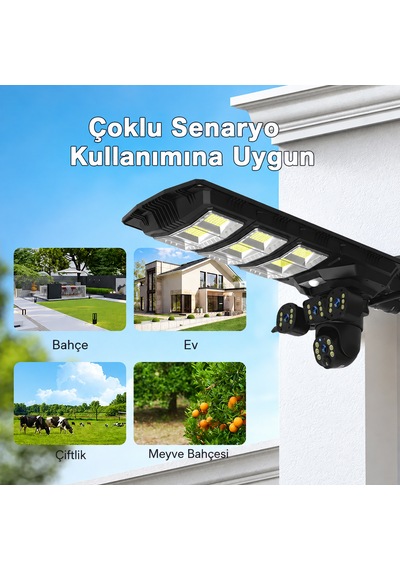 Sim Kartı İle Çalışan Güneş Enerjili Güvenlik Kamerası 4g/wi-fi, Gece Görüşlü Dış Mekan Kamera