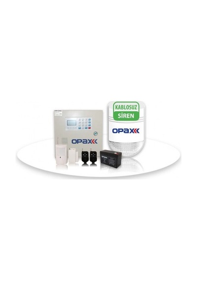 Opax-2545 Pstn Panel & Bgr-09 Kablosuz Sirenli Full Alarm Seti
