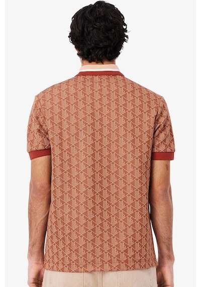 Lacoste Classic Fit Monogram Polo T-shirt Erkek Polo Yaka Tişört Kiremit Kiremit