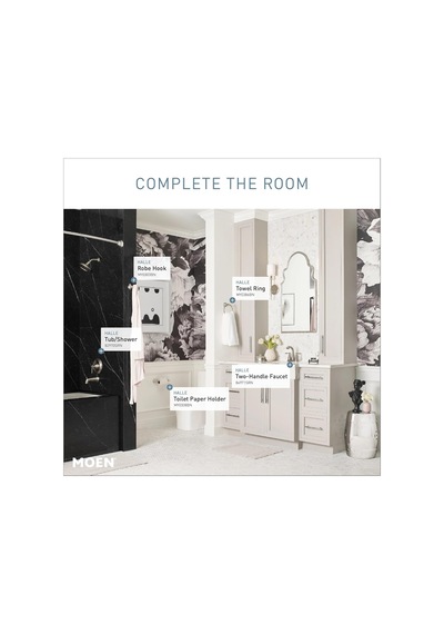 Moen 84971srn Halle İki Saplı Centerset Banyo Lavabo Bataryası Ta Diğer