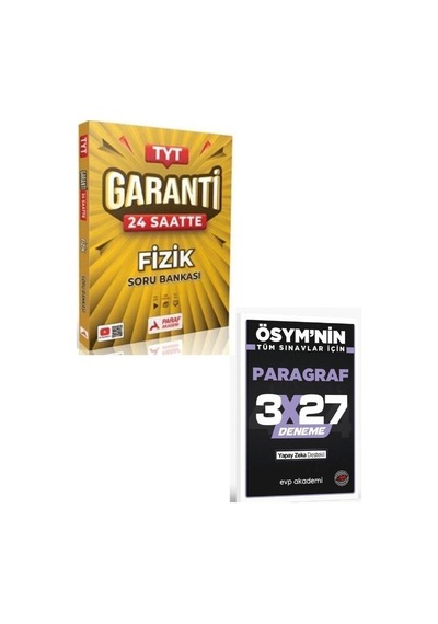 2027 Paraf 2027 Tyt Fizik 24 Saatte Garanti Soru Bankası+ Evp Akademi Paragraf