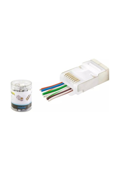 Nodar Nd2422 Beyaz Cat6 Ezrj45 Metal Açık Uçlu Soket 8p/8c - 100adet