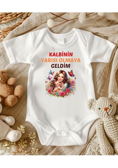 Lupi İsimli Zıbın Yazılı Bebek Zıbın Beyaz-fuşya Beyaz
