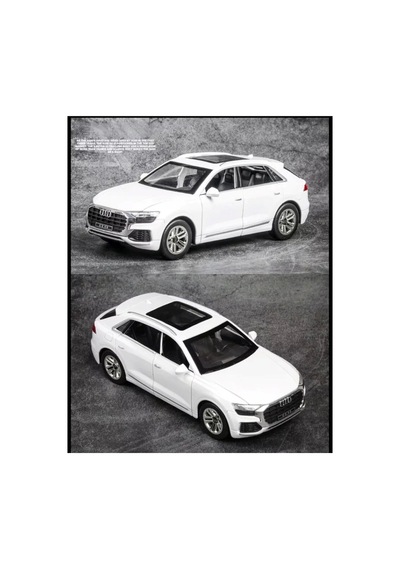 Audi Q8 Suv Tarzı Araba 1:24 Diecast Metal Model Araba Koleksiyon Araba Sesli Işıklı Audi Jip Araba